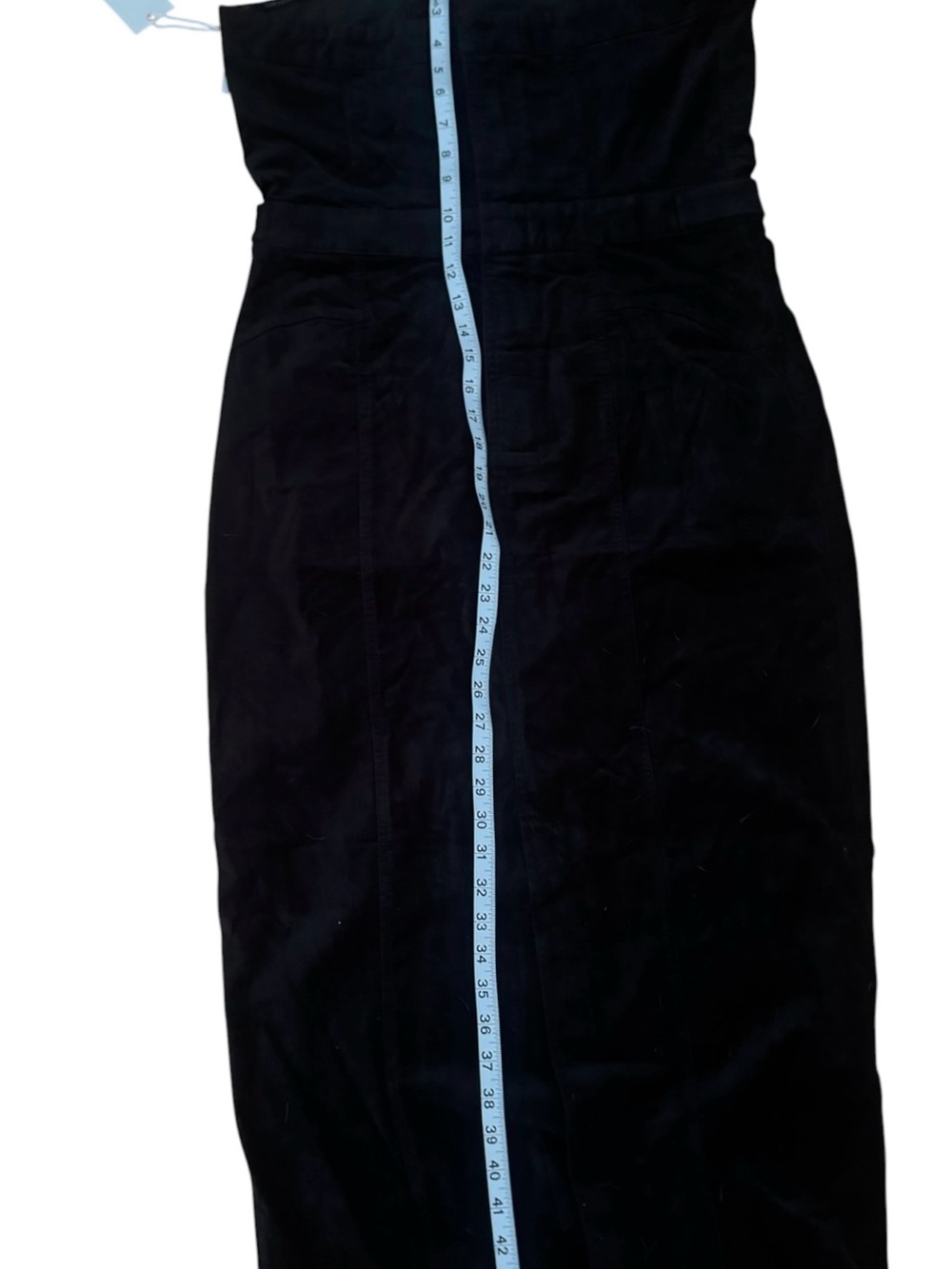 NWT - Good American Strapless Velvet midi dress  Black Size L - Picture 4 of 6
